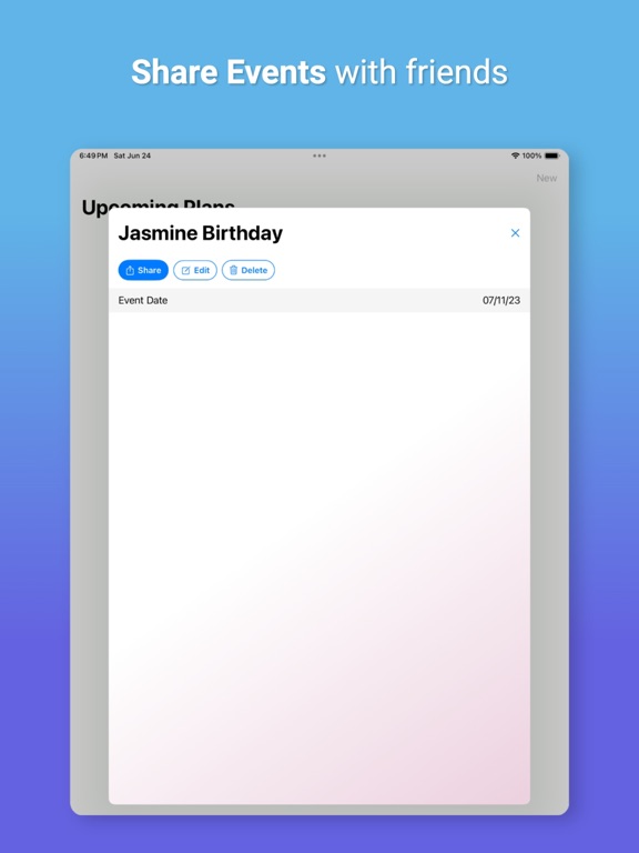 Ahead: Countdown Calendar iPad screenshot