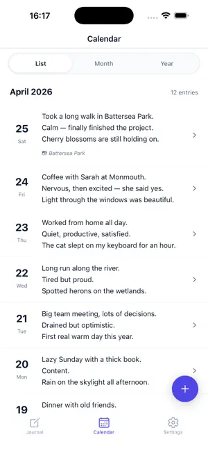 Diary & Journal: ThreeLines screenshot 1