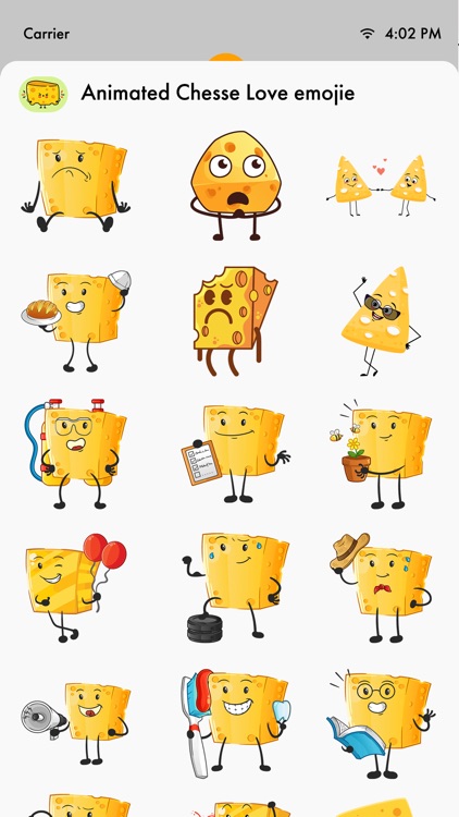 Animated Cheese Love Emoji