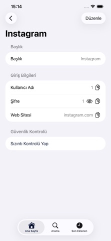 Şifre Depolama Screenshot 5 of 5