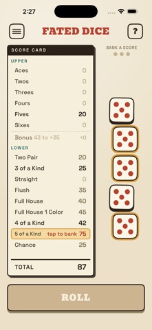 Fated Dice iPhone screenshot