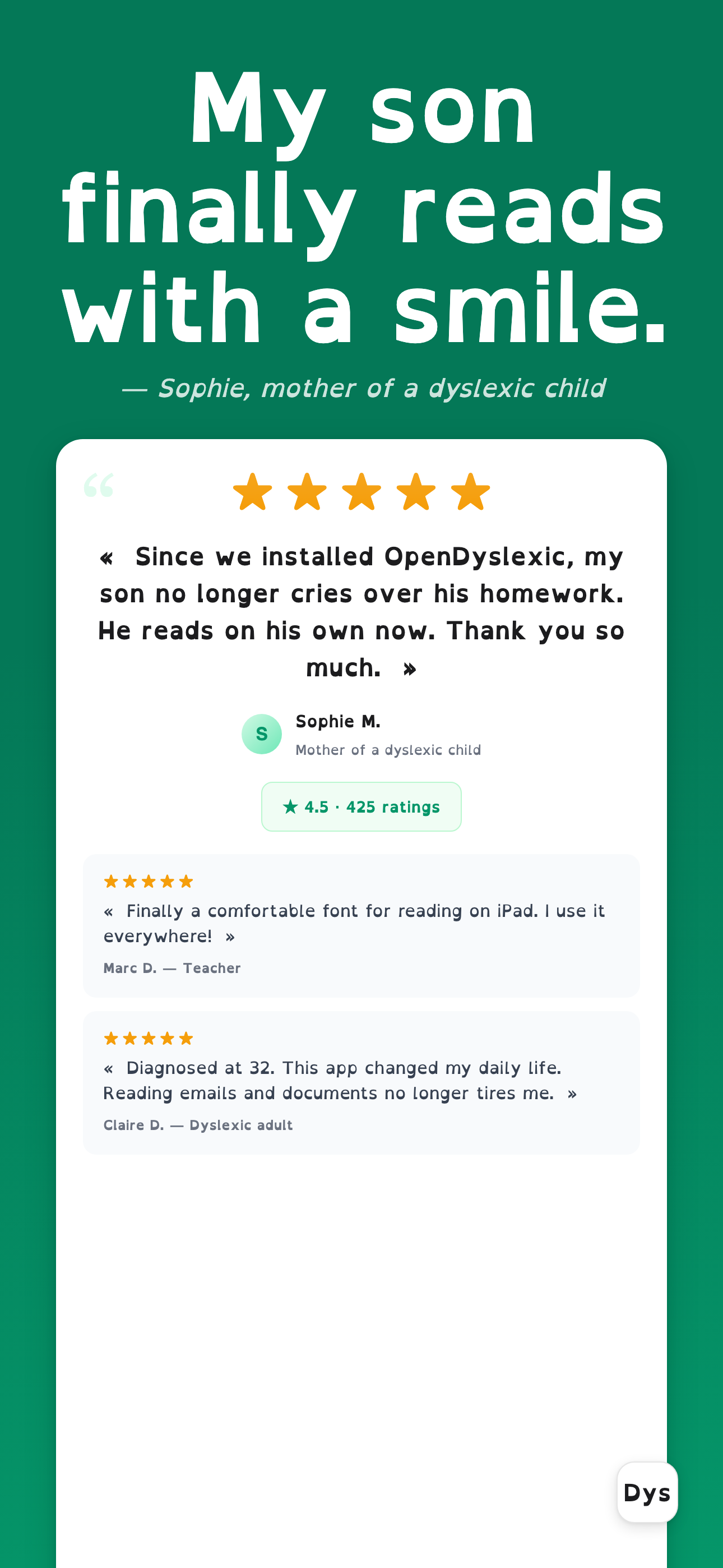 School tool : Opendyslexic