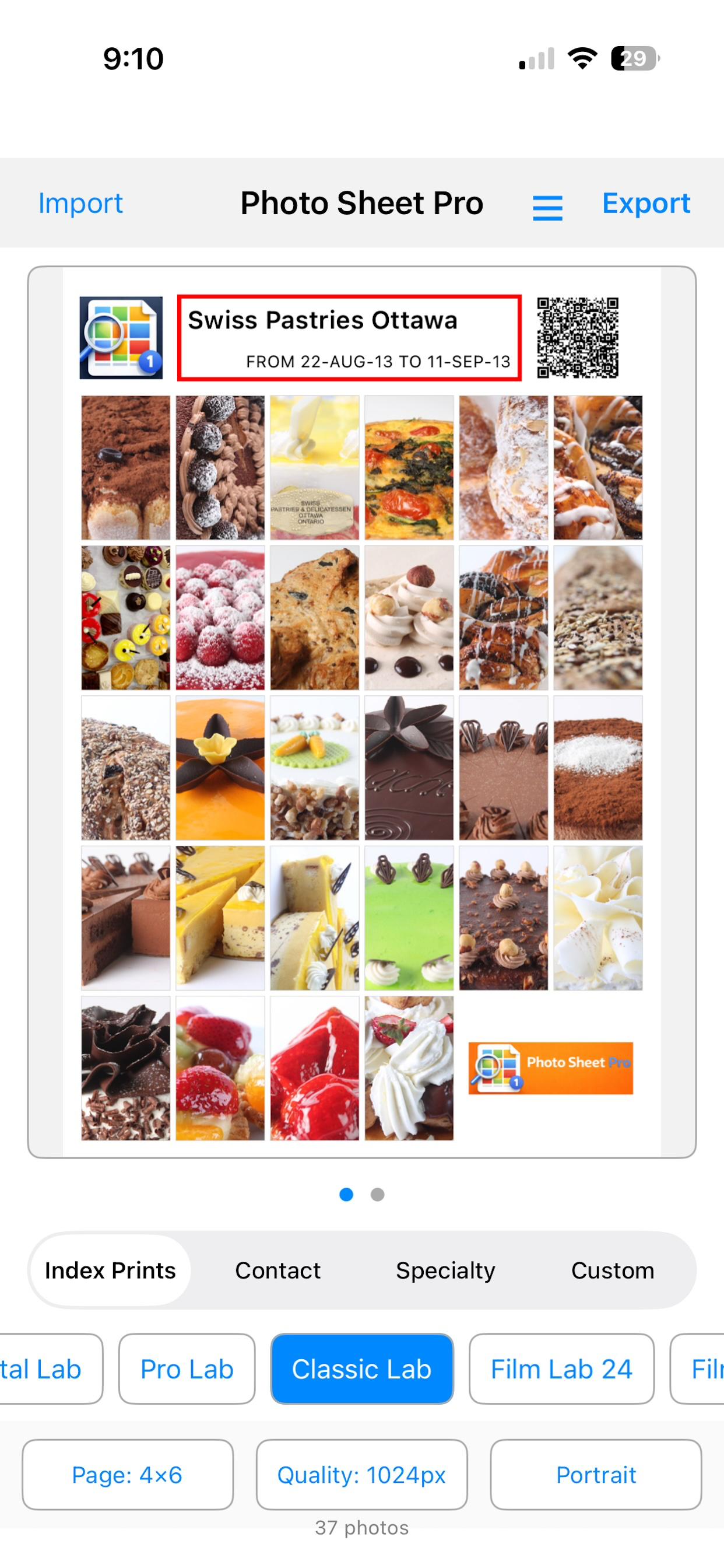 Photo Sheet Pro screenshot 9