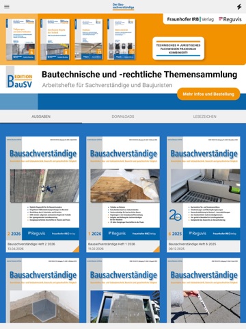 Bausachverständige iPad screenshot