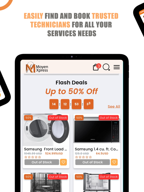 Moyen Xpress iPad screenshot 1 - Shopping app