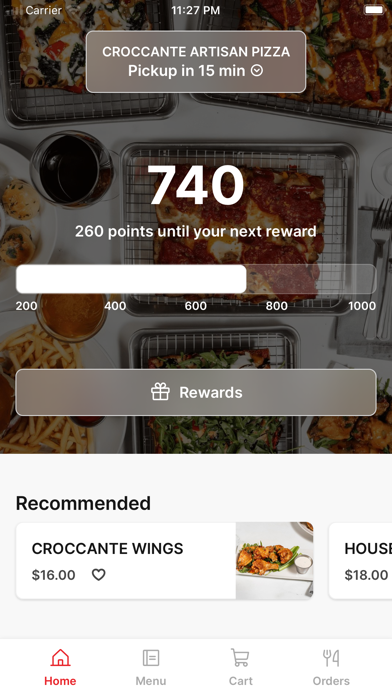 CROCCANTE ARTISAN PIZZA iPhone screenshot 1 - Food & Drink app