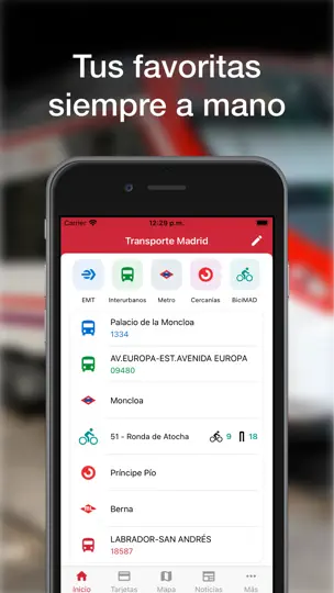 Captura de pantalla de Transporte Madrid Y TTP en iPhone 4