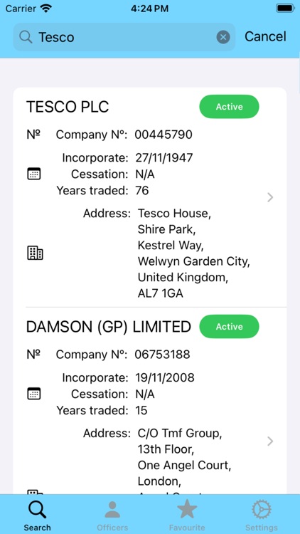 Companies House Search