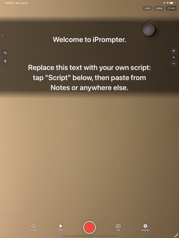 iPrompter Studio by StatsKey iPad screenshot