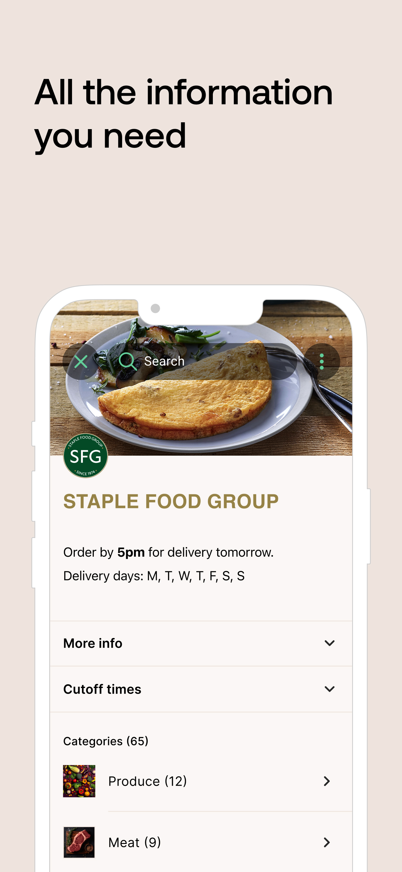 Staple Food Group App screenshot 3