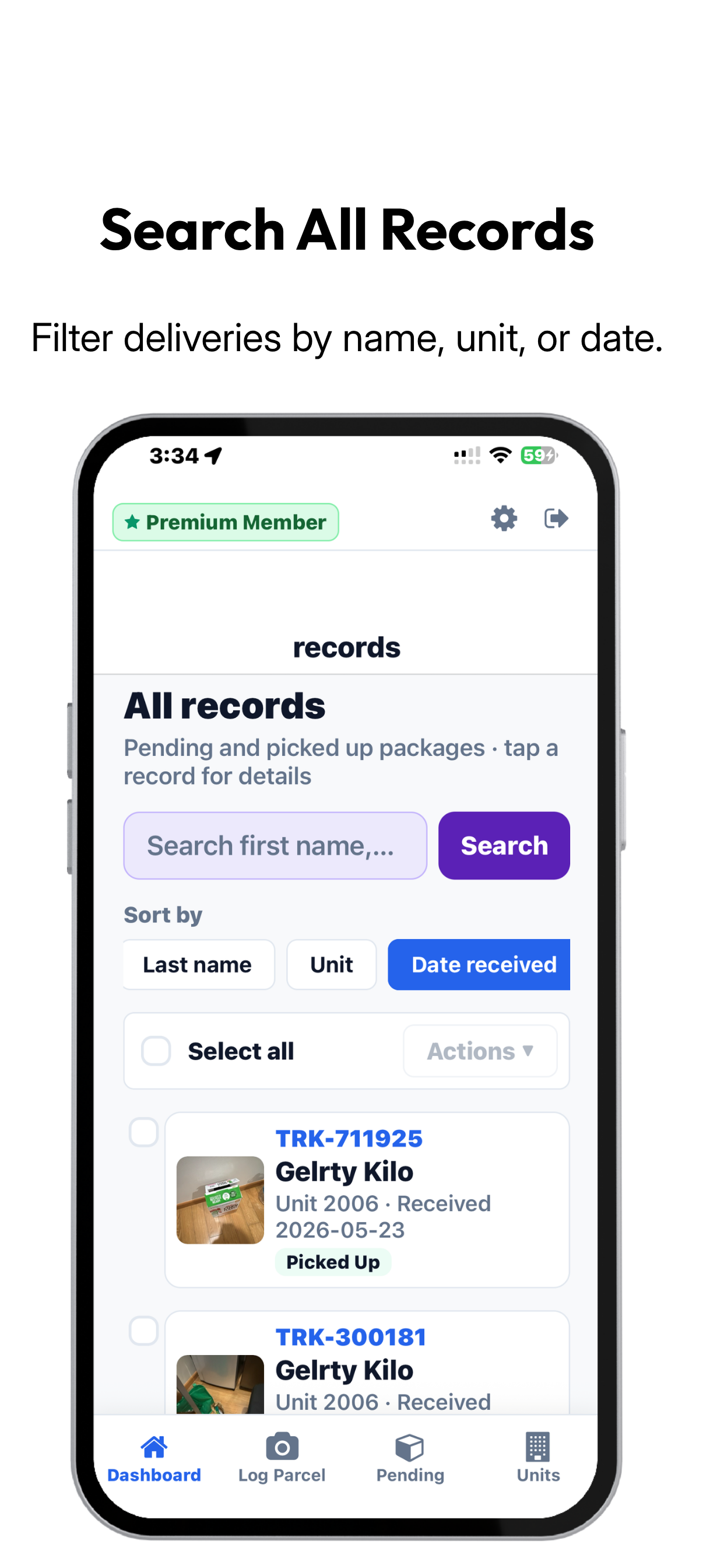 Trackkr: Package Log screenshot 9