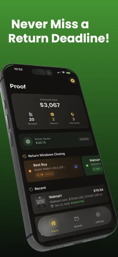 Proof: Returns & Warranties screenshot 1