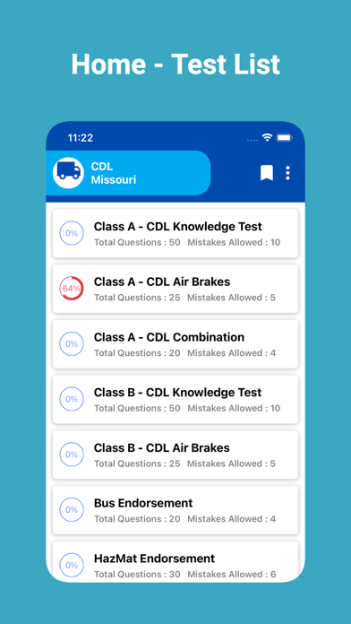 Missouri CDL Prep Test Screenshot