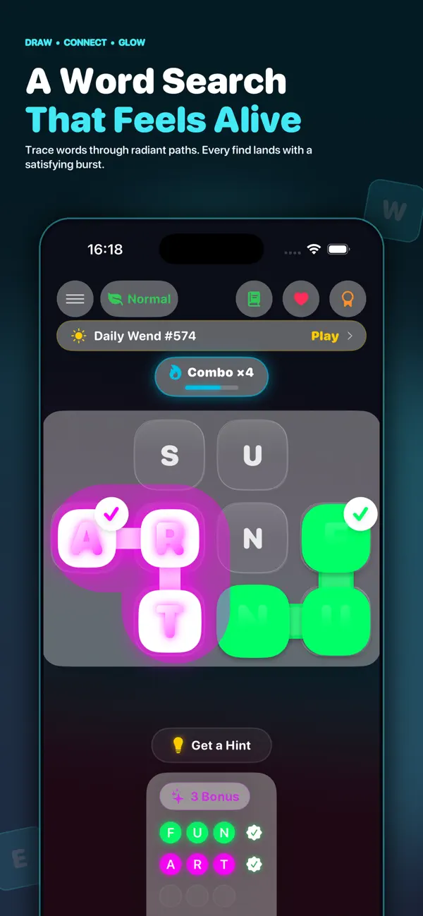Screenshot #1 pour Wend: Word Search Puzzle