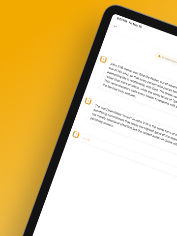 Orange Bible App iPad screenshot
