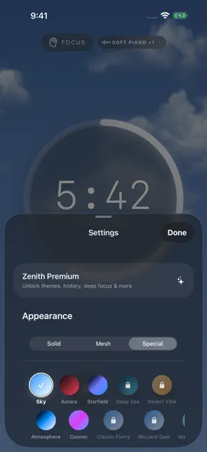 Zenith: Pomodoro Study Timer screenshot 1