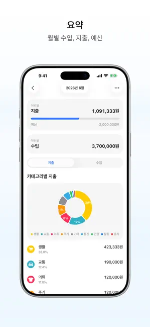 플로우 가계부 iPhone screenshot 2