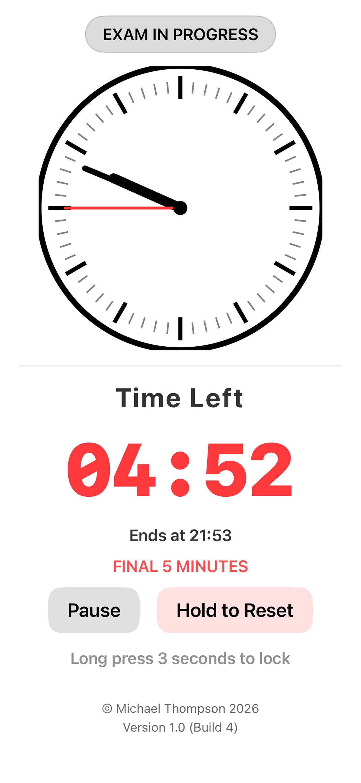 Exam Clock