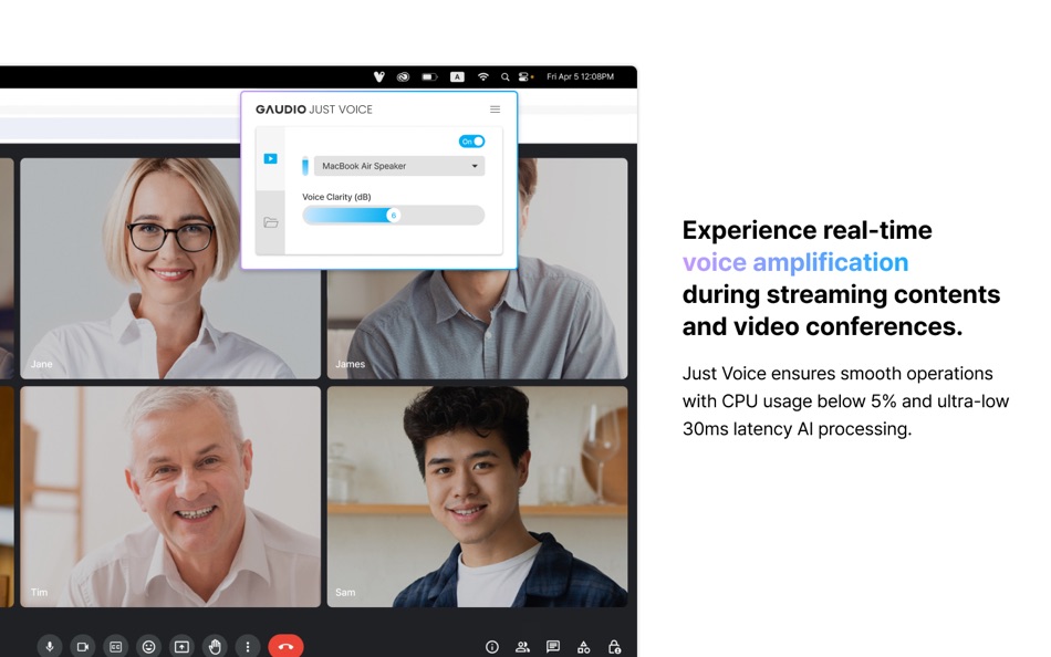 #1. Just Voice Lite (macOS) Podle: Gaudio Lab, Inc. (U.S.)