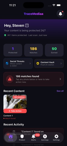 Trace Mediaa iPhone screenshot