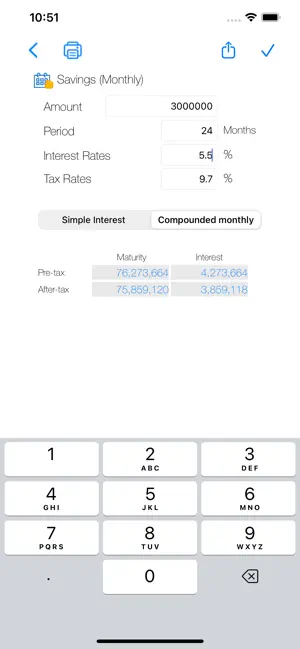Interest Calculator (deposits) screenshot 1