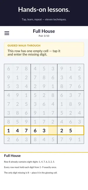Master sudoku step by step screenshot 1