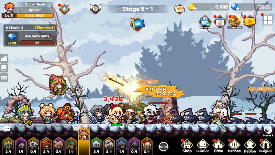 #7. Pixel Heroes Idle (iOS) By: ZTO Games