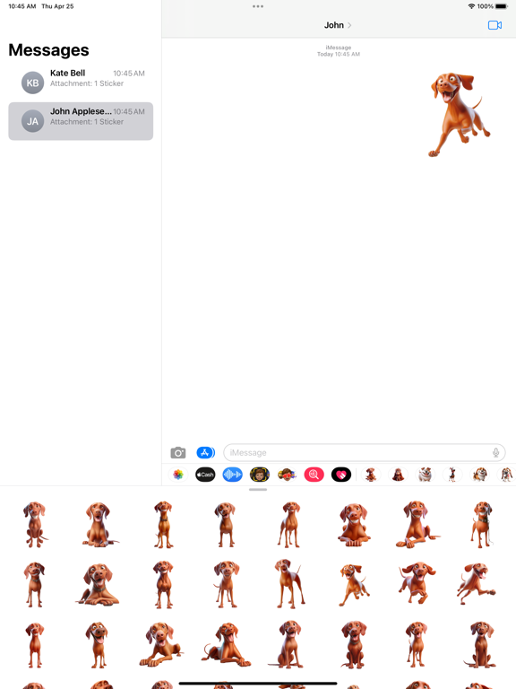 Screenshot #4 pour Happy Vizsla Stickers