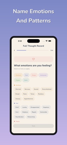 Thought Tracker CBT iPhone screenshot