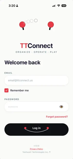 TTConnectApp screenshot 1