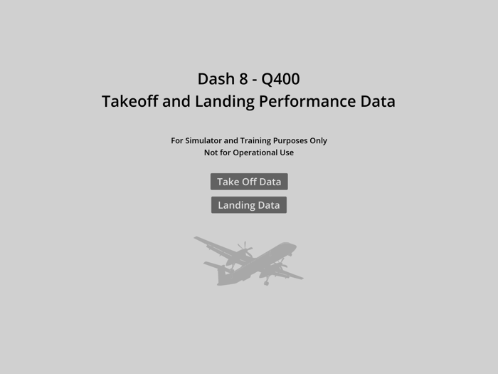 Dash 8 Q400 Performance Data
