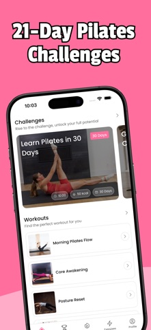 Pilates Workout Plan - at Home iPhone screenshot