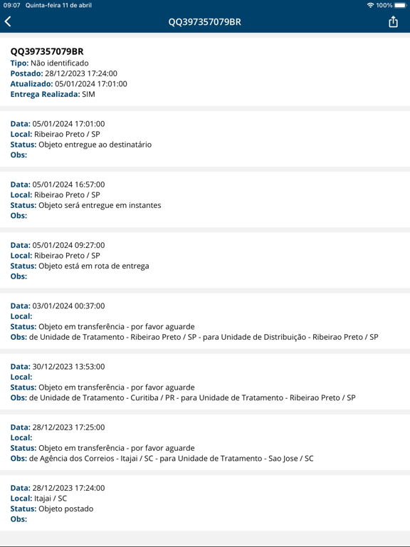 Screenshot #5 pour Rastreia Fácil Correios