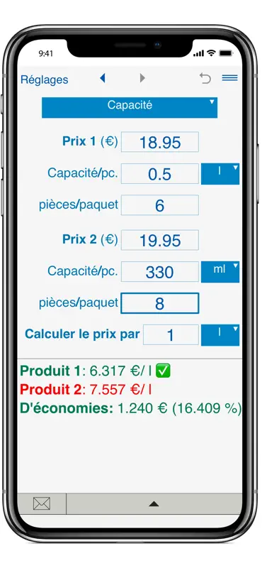 Calculateur de prix unitaires screenshot 3 of 8