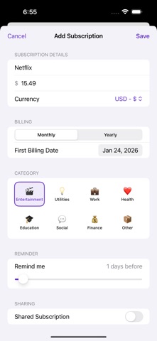 SubFlow - Subscription Manager Screenshot 4 of 5