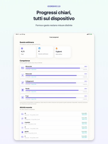 iCorsivo iPad screenshot