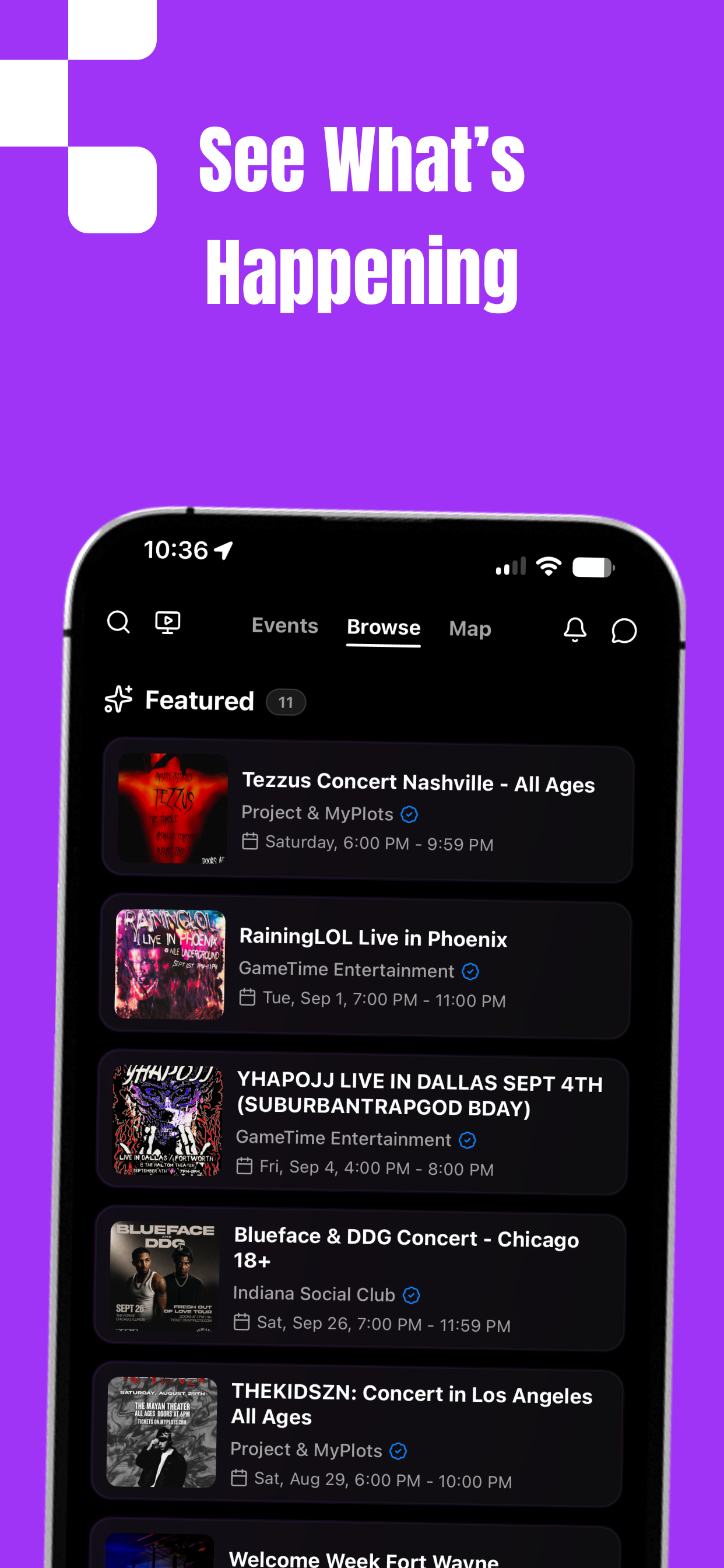 MyPlots - Events screenshot 2
