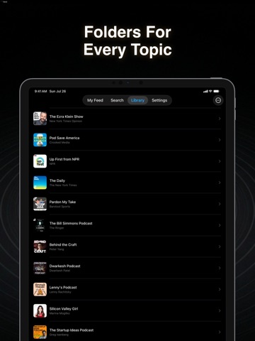 Abrapod: Podcast Player iPad screenshot