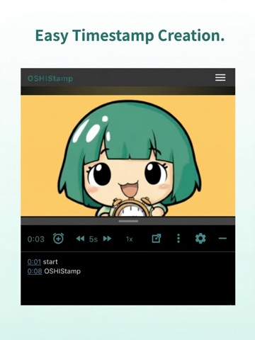 OSHIStamp - Video Timestamp iPad screenshot