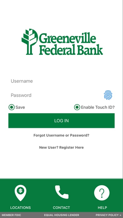 Greeneville Federal Bank Screenshot
