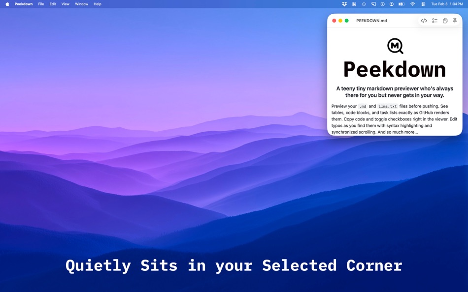 #2. Peekdown (macOS) De: Tim Gavin