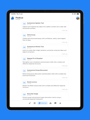 Peakua iPad screenshot