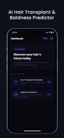 HairMorph: Hair Transplant AI iPhone screenshot
