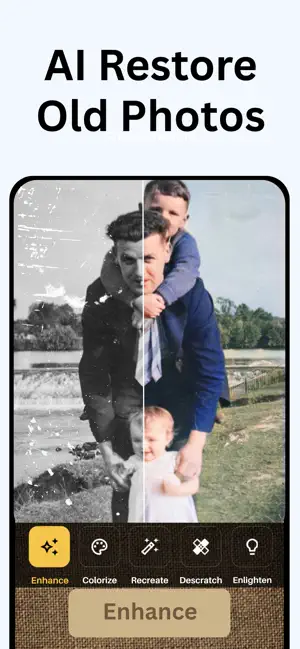 Restore Old Photos - PhotoPast screenshot 1
