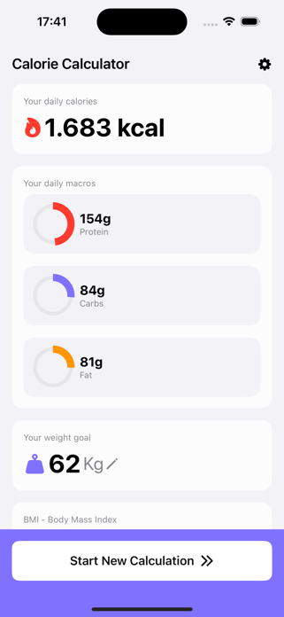 Calorie Calculator! Screenshot 1 of 4