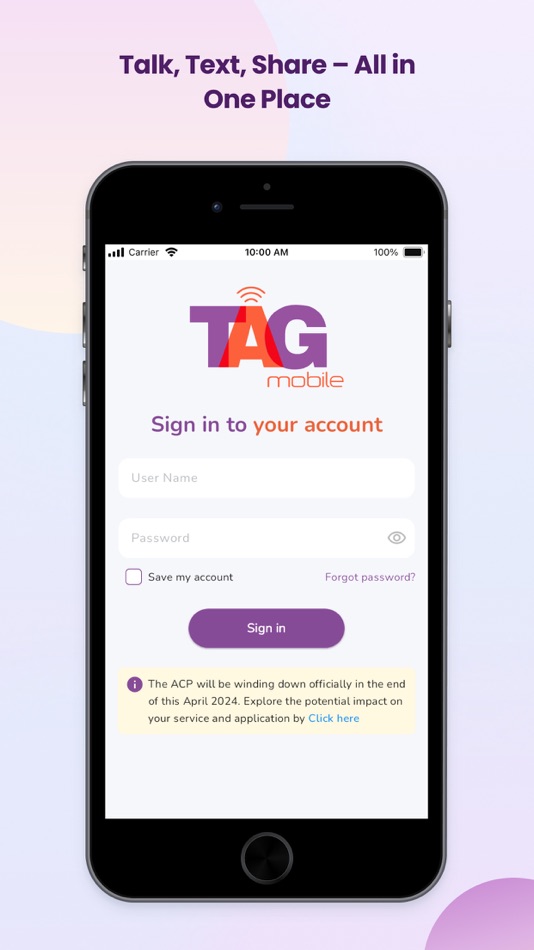 #1. TAG Mobile Wireless (iOS) Podle: HTH COMMUNICATIONS