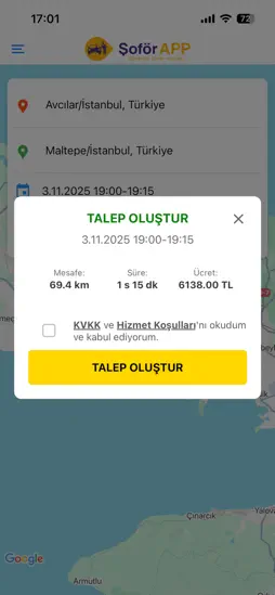 ŞoförApp screenshot 3