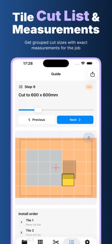 TileFit: Tile Layout Planner iPhone screenshot