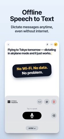 VoiceKey: AI Voice Keyboard iPhone screenshot