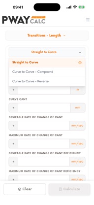 Pway Calc: Rail Calculator screenshot 5